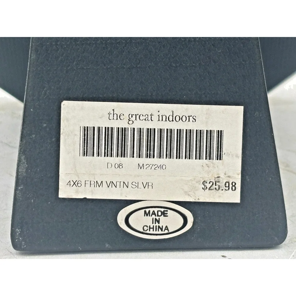 The‎ Great Indoors Beveled Mirrored 4x6 Picture Frame Octaganal Vintage Inspired